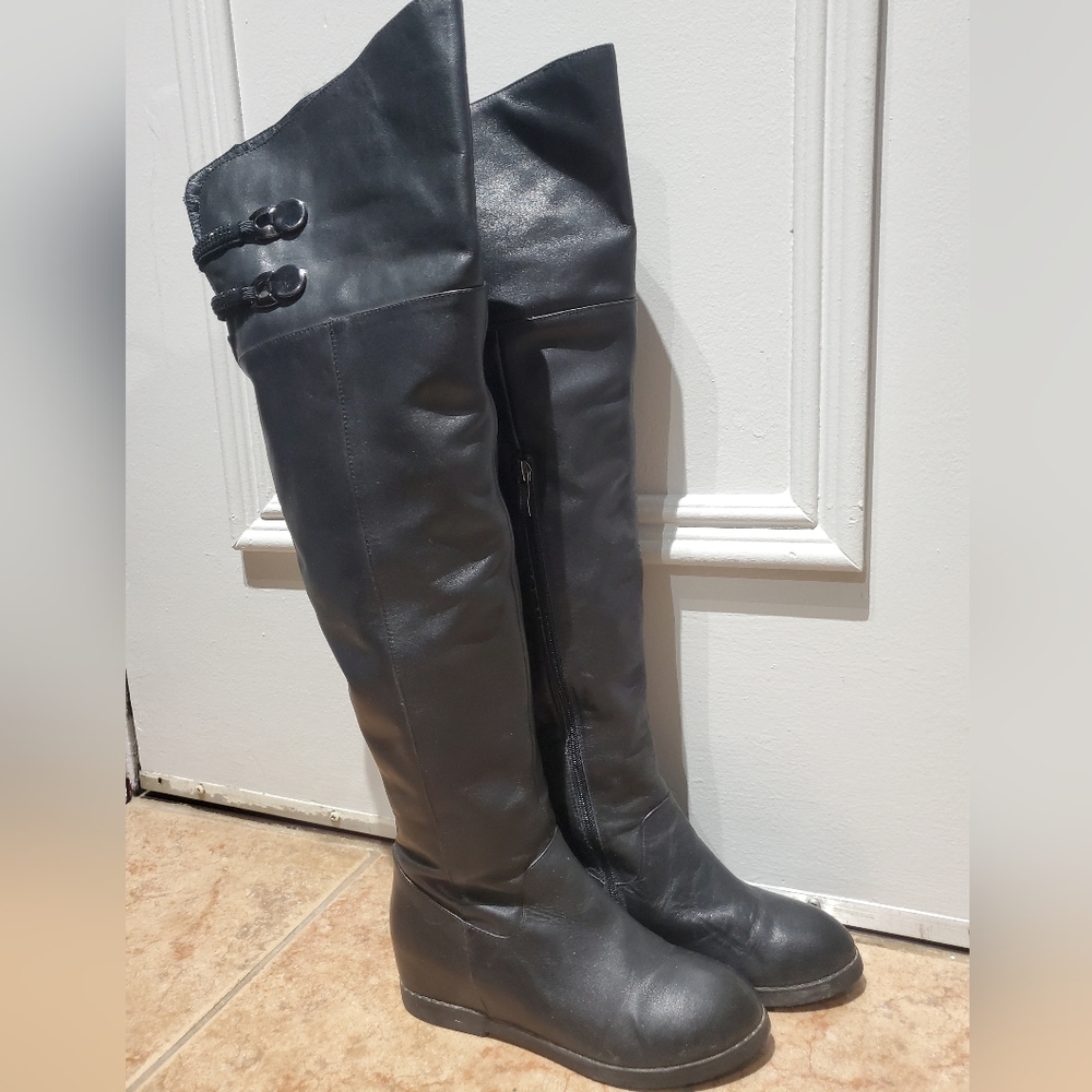FONDBERYL- LEATHER OVER THE KNEE BOOTS - Picture 3 of 5